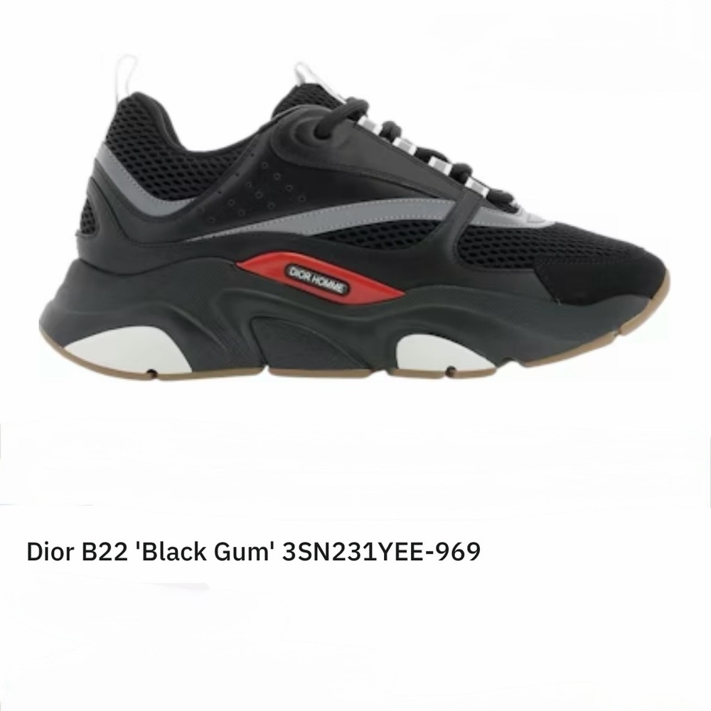 Dior Black and Gray Athletic Shoes